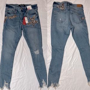 Express embellished jeans with jewels size 8L